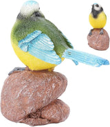 Cute Statues Garden Bird Statue Outdoor Statues On The Stone Ornament Backyard Decor(On the Stone)