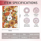70s Retro Floral Garden Flag 12x18 Inch,Spring Decorative Flag Small Vertical Double Sided Holiday Farmhouse Seasonal Decor for Yard