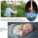 Rainbow Guardian Angel Crystal Suncatcher for Home/Car Decoration & Porch Decor & Hangings Crystal Glass Ornament for Christmas Tree Christmas Ornaments for Tree Gift for Mom Women (Rainbow)
