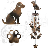 Bronze Dog Wind Chimes for Garden/Home/Balcony/Lawn/Tree/Yard/Indoor/Outside Decoration, Retro Wind Catcher, Dogs Decor, Blessing Wind Bells, Memorial WindChimes Gifts for Mom, Grandma, Woman, Friend