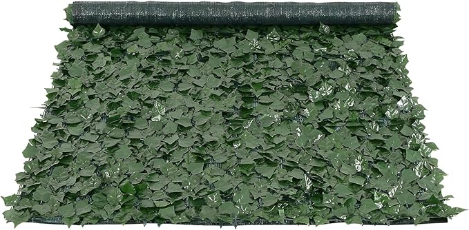 VEVOR Artificial Ivy Privacy Fence Screen, 59 x 98 in Faux Ivy Vine Leaf Hedges Fence, Greenery Privacy Fence with Mesh Cloth Backing, Green Wall Decoration for Outdoor Garden, Yard, Balcony