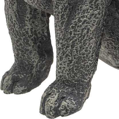 6.75” Faux Stone Gothic Winged Gargoyle Cat Fantasy Garden Charcoal Grey Textured Statue