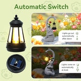 Solar Elephant Garden Statues with LED Lights, Outdoor Decor for Patio Yard Balcony - Unique Housewarming Birthday Gifts for Women Mom Grandma