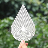 PESTEZE USA Water Droplet Wind Spinner, 4×9.25 Stainless Steel Highly Reflective Outdoor Hanging Spinner for Bird Deterrent, Garden & Yard Decor, Resistant Metal Art with 360° Wind Motion Easy Install
