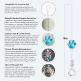 Dog Memorial Gifts for Loss of Dog, Pet Memorial Gifts for Dogs, Thoughtful Bereavement Remembrance Crystal Suncatcher with Sympathy Card (Lake Blue)