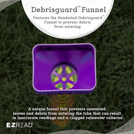 Headwind EZRead 21” Giant Professional Outdoor rain Gauge, USA Made Heavy Duty All Weather Freeze Proof Stake or mountable with Float, Violet (820-1002VIO)