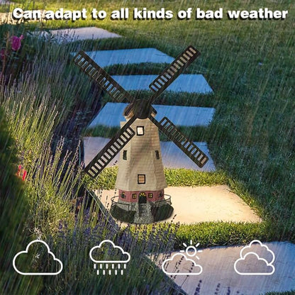 pearlstar Solar Garden Outdoor Windmill Lighthouse - 20" Solar Powered LED Lighthouse Garden Statue Waterproof Decorative Light for Women Mom Landscape Decor Lawn Table Patio Pathway Yard