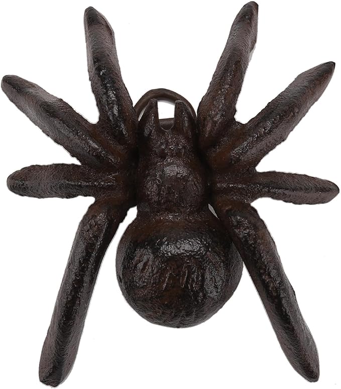 BRASSTAR Cast Iron Spider Statue Delicate Modelling Interior and Exterior Decoration Suitable for Placing Study Garden Lawn Balcony TQGJPT471
