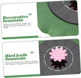 1set Lotus Solar Fountain Solar Bird Bath Outdoor Garden Decor Water Feature Floating Fountain