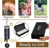 Cardinal Memorial Wind Chimes for Outside,Sympathy Windchime for Loss of Loved One,Sympathy Memorial Gifts in Memory of Mother Father Mom Husband Dad Son,Bereavement Wind Chimes Outdoor Deep Tone