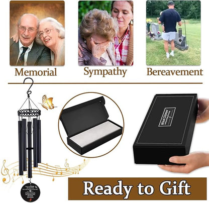 Cardinal Memorial Wind Chimes for Outside,Sympathy Windchime for Loss of Loved One,Sympathy Memorial Gifts in Memory of Mother Father Mom Husband Dad Son,Bereavement Wind Chimes Outdoor Deep Tone