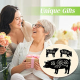EZTZEN Metal Pig Garden Stakes Decorative, Gifts for Women/Men/Pig Lovers, Black Silhouette Statues for Outside, Outdoor Decor, Yard Art, Patio, Lawn Ornaments