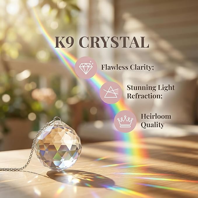Pet Memorial Gifts for Cats Dogs: Round Ball Crystal Sun Catcher Remembrance Ornament, Cat Memorial Gifts for Loss of Cat, Rainbow Bridge Dog Passing Away Bereavement Pet Loss Sympathy Gift