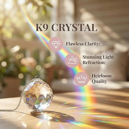 Pet Memorial Gifts for Cats Dogs: Round Ball Crystal Sun Catcher Remembrance Ornament, Cat Memorial Gifts for Loss of Cat, Rainbow Bridge Dog Passing Away Bereavement Pet Loss Sympathy Gift