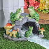 Gutter Downspout Extension Outdoor Statue Decor, Decorative Downspout Splash Block for Gutter Downspouts Extender, Frog Statue Rain Gutter Guardian for Patio, Lawn, 3”×4” Christmas Extender Covers.