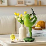 Garden Frog Statues – Funny Outdoor Figurines for Yard, Patio, Lawn, Indoor Decor – Cute Animal Ornaments & Plant Hangers – Birthday for Women (1 Pack - Dancing Frog)