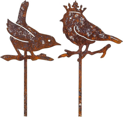 Metal Animal Yard Decors Arden Art Rusted Animals or Outside Decorations Outdoor Decorative Stake Lawn Accessory