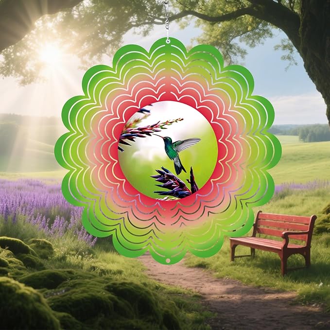 Hummingbird Gifts for Mom, Moms Wind Spinners, Mother's Day Best Gift for Mom, Mother Birthday Gift from Daughter Son, Love Reminder Gifts for Mother's Day, Garden Decor Gifts for Outside, Patio, 12in