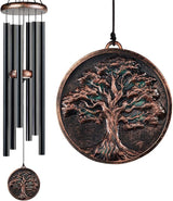 Large Wind Chimes for Outside, 48" Vintage Tree of Life Deep Tone Wind Chime Outdoor Clearance with Heavy Tubes, Patio Porch Garden Decoration, Memorial Gifts for Women Men Mom