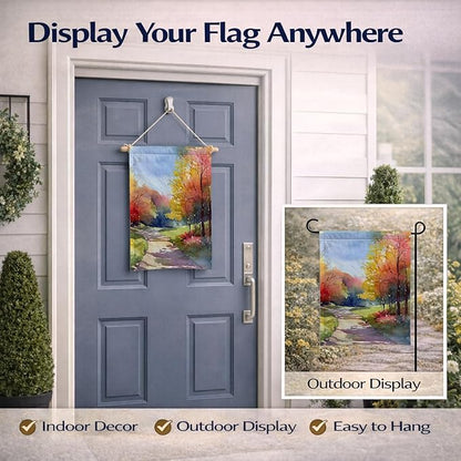 Caroline's Treasures North Carolina Dogwoods in Watercolor Garden Flag Mailbox Flag Decorative Yard Flag Banner Outside Patio Artwork Yard Flower Beds, Garden Size, Multicolor