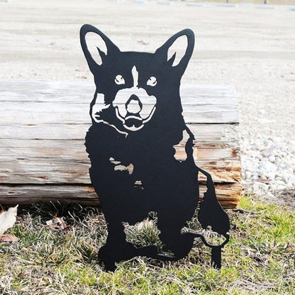 Cairn Terrier Dog Metal Sign,Yard Garden Decor,Dog Garden Decor,Rusty Animal Garden Stake,Metal Ornaments for Garden Outdoor Planters Lawn Custom Iron Art Sign Souvenirs Mourning Gifts