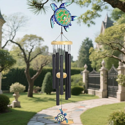 Wind Chimes for Outside Metal Aluminum 41.7" Inches Wind Chime with Turtle Outdoor Decor Large Unique Wind Chimes for Festivals/Birthday for Mom Dad Grandma Home Garden Patio Decor
