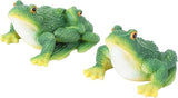 Pissente Frog Statue Garden Decor Resin Weatherproof Outdoor Frog Figurine Lawn Ornament for Indoor Outdoor Patio Yard (1 Pair)