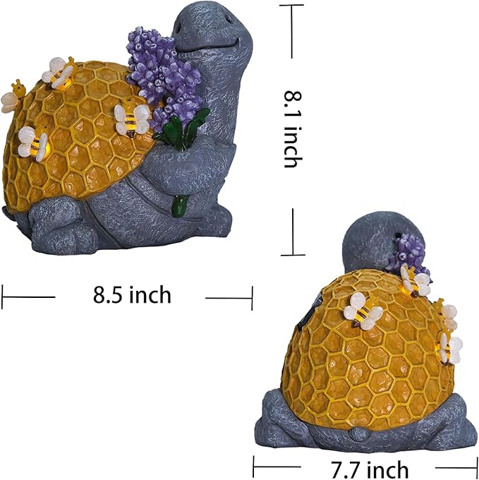 Zayton Garden Outdoor Turtle Statues Yard Resin Decoration Gift Handmade Housewarming Gift for Patio Yard Lawn Waterproof Cracking