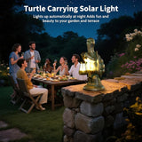 Solar Turtle Outdoor Large Garden Decor Statues 17in Tortoise Light Lantern for Yard,Patio,Balcony,Housewarming Birthday Gifts Mom Grandma Women