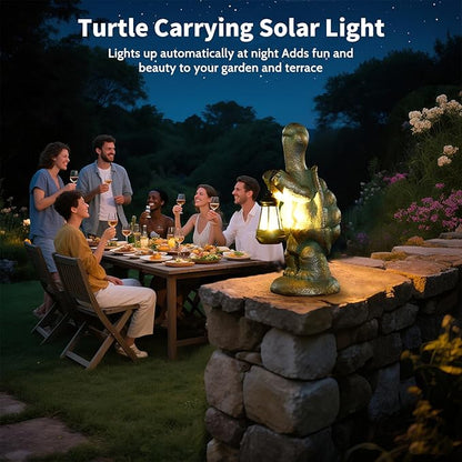 Solar Turtle Outdoor Large Garden Decor Statues 17in Tortoise Light Lantern for Yard,Patio,Balcony,Housewarming Birthday Gifts Mom Grandma Women
