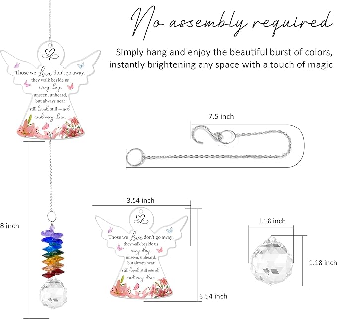 1 Layered Ornament Suncatcher - Still Loved Still Missed - Angel - Funeral Gift for Women, Men - Memorial Gifts for Loss of Loved One - Remembrance Keepsake - Mother's Day
