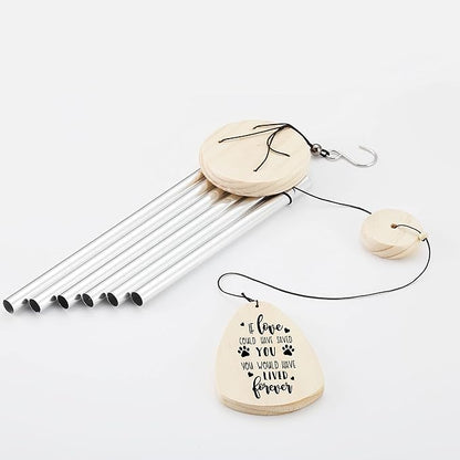If Love Could Have Saved You Sympathy Gift for Friend Windchimes Décor Outside Outdoor Indoor Garden Yard Porch Patio, Pet Memorial Wind Chimes for Loss of Dog Paw Print