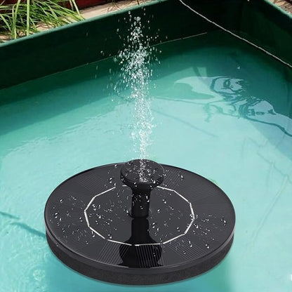 Solar Water Feature Floating Fountain Pump, 3S Fast Start Solar Powered Bird Bath Water Pump with Multiple Nozzles, 1.0W 13cm Compact Aerator for Garden Pond Fish Aquarium Pool