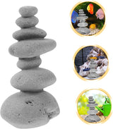 GANAZONO Garden Cairn Landscape Rockery Zen Stacked Stones Bonsai Landscaping Stone Mini Stone Statue Decor