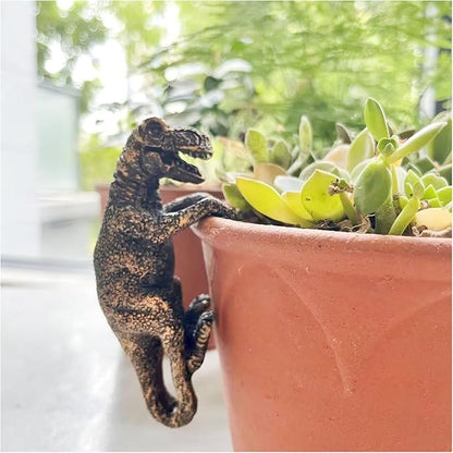 Mini Resin Dinosaurs, Dinosaur Garden Statues, Flower Pot Plant Decoration, Fairy Garden Accessories, for Family or Friends, It Can Make Your Flowerpot More Vibrant (Tyrannosaurus Rex)