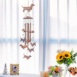 Dachshund Dog Wind Chimes Outdoor Weiner Dog Gifts for Women Men Mom Dad Best Birthday Unique Gardening Gifts Metal WindChimes for Outside/Indoors, Lawn, Patio, Home, Yard Decor, Garden Decorations