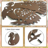 Set of 2 Metal Turkey Outdoor Decorations, Thanksgiving Decor Garden Stake,Fall Yard Porch Sign for Outside
