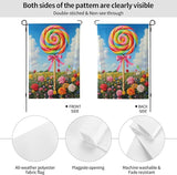 Colorful Lollipop Garden Garden Flag Double Sided Flags For Room Outside Yard Flag Outdoor Banner Wall Art Hanging 28"X40"