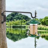 AILIN YELOKIE 16" 360° Swivel Plant Hanger (4-Pack) - Heavy Duty Solid Steel Wall Hook, 12-Directional Adjustable for Bird Feeders, Outdoor/Indoor Plants, Garden & Patio, Rust-Resistant Black