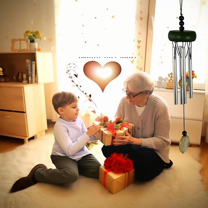 Small Wind Chimes for Outside,Mini Wind Chimes for Indoor,with Wind Catcher, Suitable as A Gift,Christmas Windchimes Indoors Gifts for Unisex (Green)