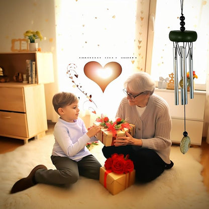Small Wind Chimes for Outside,Mini Wind Chimes for Indoor,with Wind Catcher, Suitable as A Gift,Christmas Windchimes Indoors Gifts for Unisex (Green)