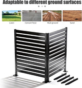 38" W x 48" H Outdoor Privacy Fence Panels, Wrought Iron Privacy Screen for Backyard & Patio - Also as Air Conditioner Cover, Pool Equipment & Trash Can Enclosure