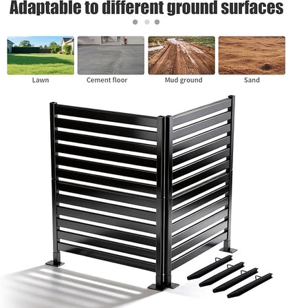 38" W x 48" H Outdoor Privacy Fence Panels, Wrought Iron Privacy Screen for Backyard & Patio - Also as Air Conditioner Cover, Pool Equipment & Trash Can Enclosure