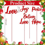 Roowest 5 Pack 12'' H Metal Christmas Yard Stakes Outdoor Decorations Joy Peace Love Believe Hope Garden Signs Christmas Potted Plant Stakes for Holiday Winter Home Lawn Garden Porch Party Decor