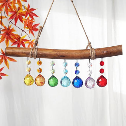 Crystal Suncatchers Colorful Prism Balls Hanging Sun Catchers Rainbow Maker Light Catcher for Window Home Garden Christmas Day Party Wedding Decoration