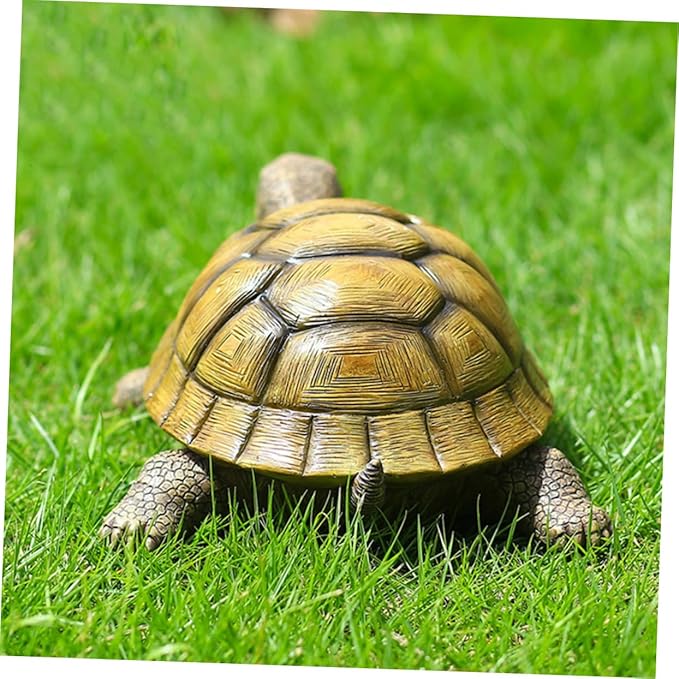 Decorative Tortoise Resin Ornament for Garden Charming Outdoor Sculpture for Lawn Patio and Home Unique Rustic Garden Lovers