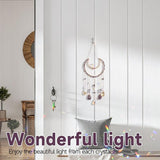 Crystal Suncatcher, Dreamsum Window Suncatchers with Crystals and Stones, Sun Catchers Indoor Window Catcher with Prism Slices, Moon Crystal Suncatchers Gift for Girls, Lover and Mom-Purple
