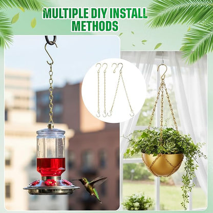 EBOOT 2 Pcs Hanging Chain for Bird Feeders, Planters, Lanterns and Ornaments(23.6 Inch,Gold)