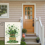 Spring Garden Flag 12x18 Inch Welcome Clover Design Double Sided Outdoor Yard Flags Seasonal Porch Patio Lawn Farmhouse House Banner Decorations for St Patricks Day and Everyday Home Décor