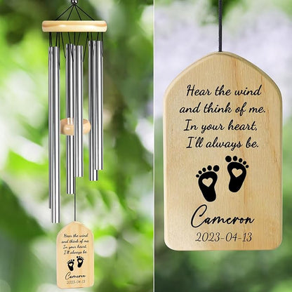 Baby Memorial Wind Chimes - Personalized Loss & Miscarriage Memorial Gifts
